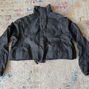 Athleta Black Cropped Utility Jacket